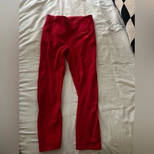 Lululemon red 23 inch leggings